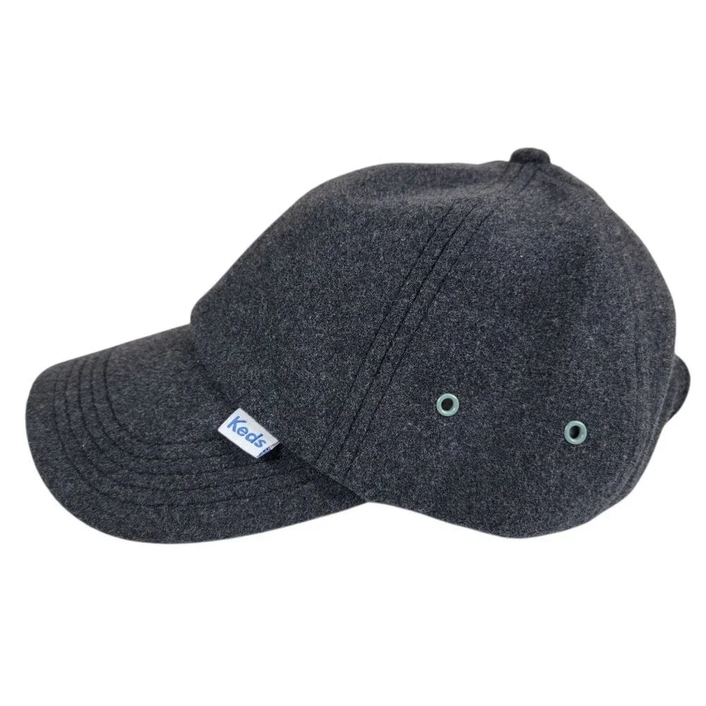 Keds Unisex Adult Gray Sage Green Wool Poly Baseball Cap Hat Adjustable